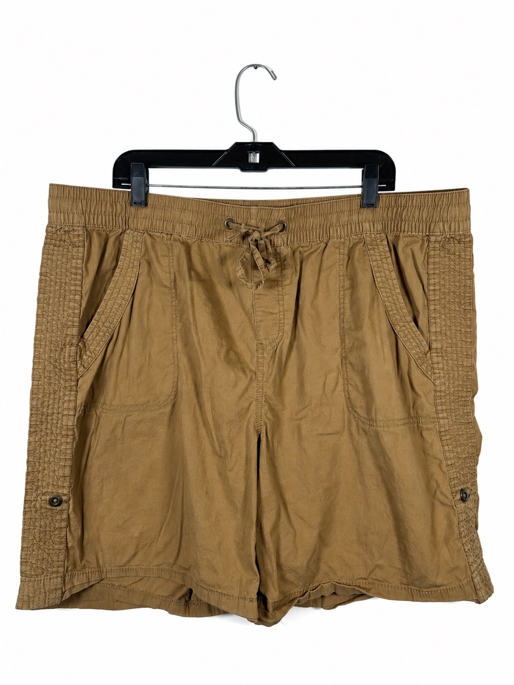 Dip Tan Casual Drawstring Shorts Elastic Waist Pockets Women's 18W